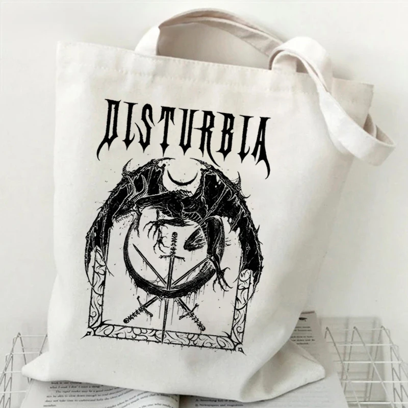 Gothic Style Shoulder Bag 2022 Vintage Shopping Tote Bags Canvas Harajuku Women's Large Capacity Handbags Casual Fashion Bags