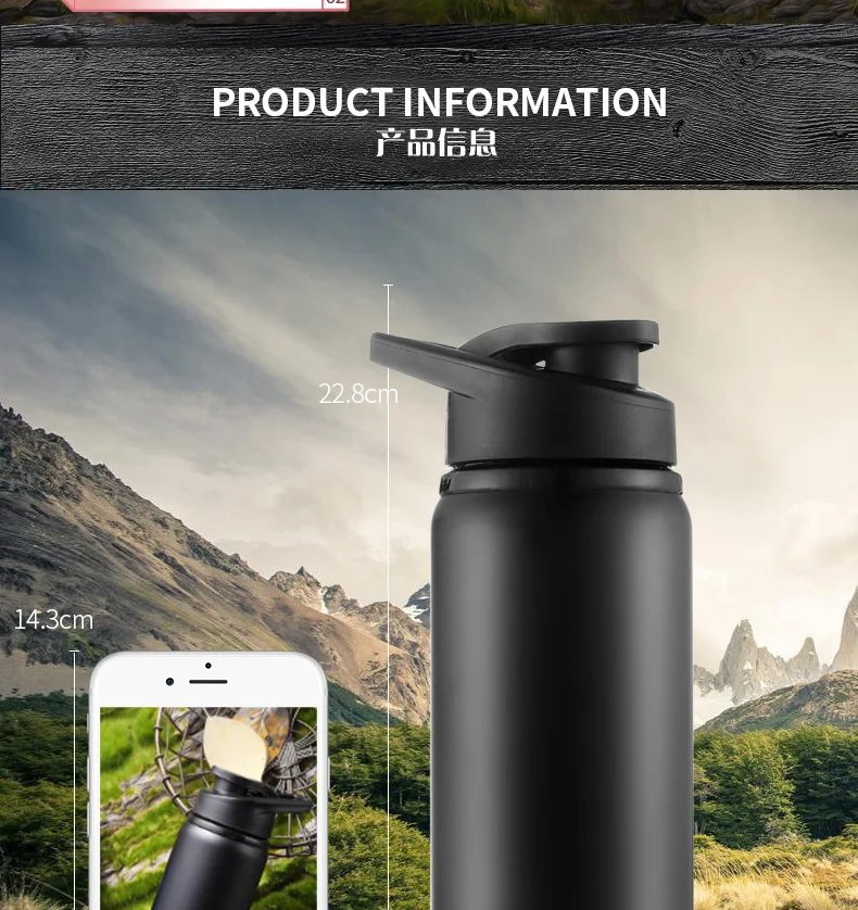 700ml Stainless Steel Cycling Sports Water Bottle Drinking Cold Water Cup for Outdoor Sports Multi Color Options Cycling