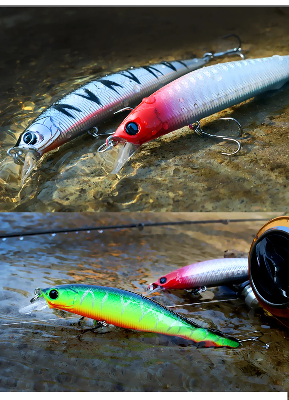 Jerkbait Suspend Minnow 6.5g/9.5g/12g Fishing Lure Long Cast Artificial Hard Bait Trolling Wobblers For Bass Pike Fishing
