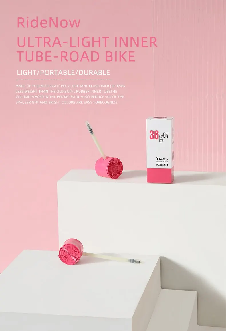 RideNow Ultralight Bike Inner Tube 700 X18 32 Road MTB Bicycle TPU Material Tire 65mm Length French Valve Super Light