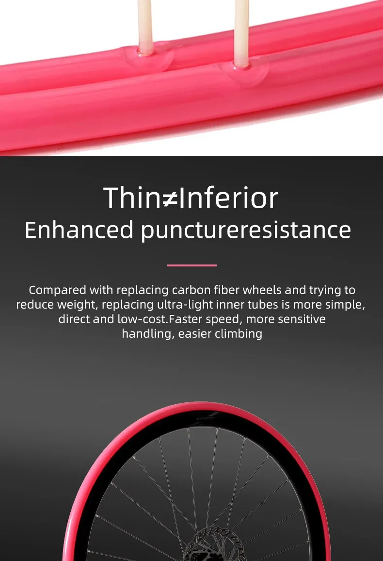 RideNow Ultralight Bike Inner Tube 700 X18 32 Road MTB Bicycle TPU Material Tire 65mm Length French Valve Super Light