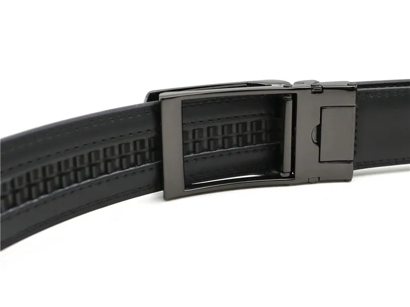 3.5cm Genuine Leather Men's Belt Alloy Automatic Buckle Two-layer Cowhide Business Casual Belt for Men Wholesale