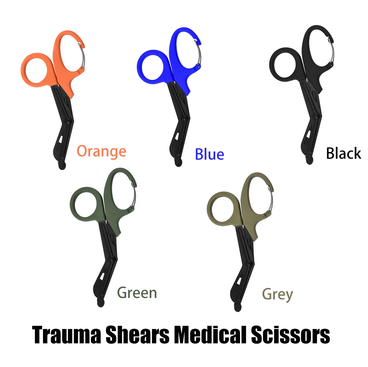 Trauma Shears Medical Scissors with Carabiner Stainless Steel Bandage Scissors for Nurses Doctors Nursing Students First Aid