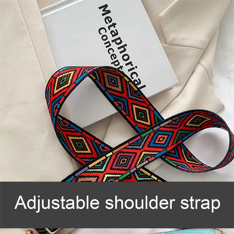Waist Bags for Women Leisure Canvas Geometric Fanny Pack for Girls Crossbody Embroidered Chest Bag Belt Tassel Waist Packs