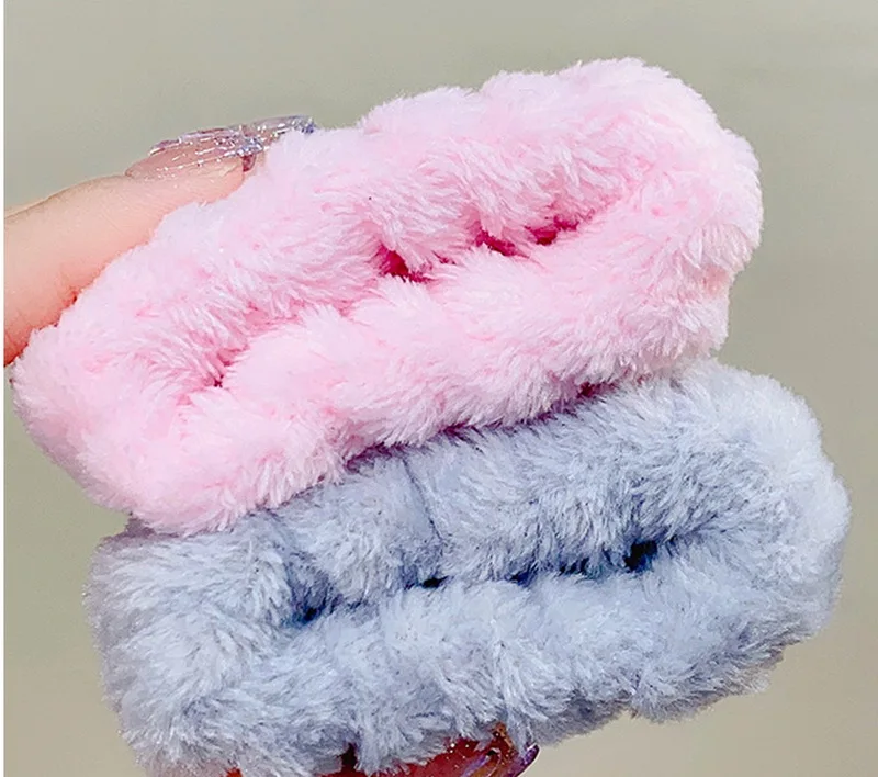2pcs/lot Soft Wristbands For Washing The Face Women Flannel Microfiber Wrist Washband Absorbent Wrist Sweatband Girls hair band