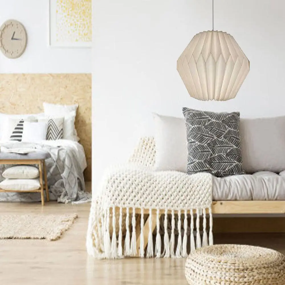Creative Art Decoration Foldable Living Room Pendant Light Lamp Shade Hanging Ceiling Paper Origami Lantern