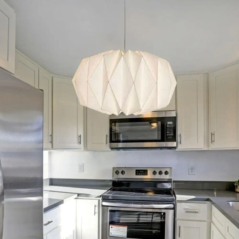 Creative Art Decoration Foldable Living Room Pendant Light Lamp Shade Hanging Ceiling Paper Origami Lantern
