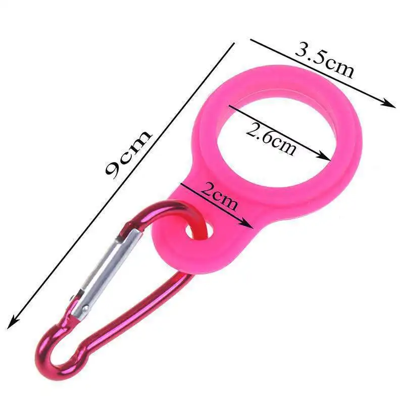 Kettle Hanging Buckle Carabiner Silicone Sports Water Bottle Holder Outdoor Camp Camping Portable Outdoor Elements