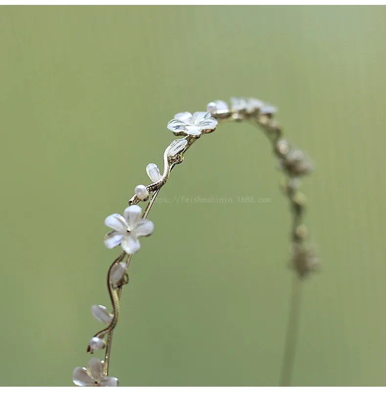 2026 Exquisite Elegant Pearl Rhinestone Flower Hairbands Headband Women Girls Hair Head Hoop Band Accessories Headdress Headwear