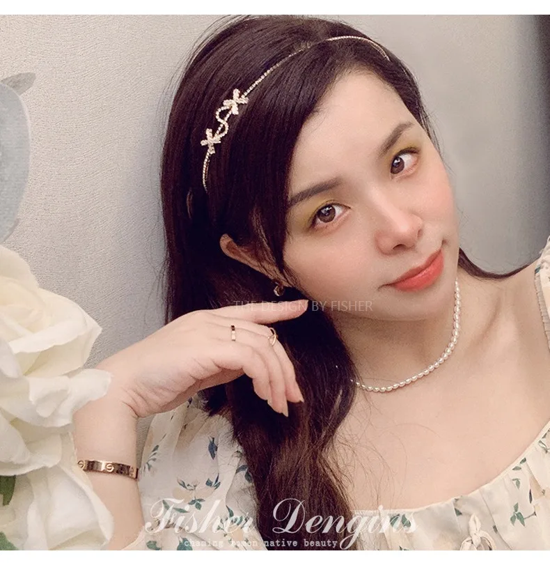 2026 Exquisite Elegant Pearl Rhinestone Flower Hairbands Headband Women Girls Hair Head Hoop Band Accessories Headdress Headwear