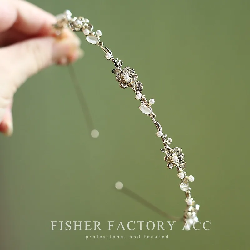 2026 Exquisite Elegant Pearl Rhinestone Flower Hairbands Headband Women Girls Hair Head Hoop Band Accessories Headdress Headwear