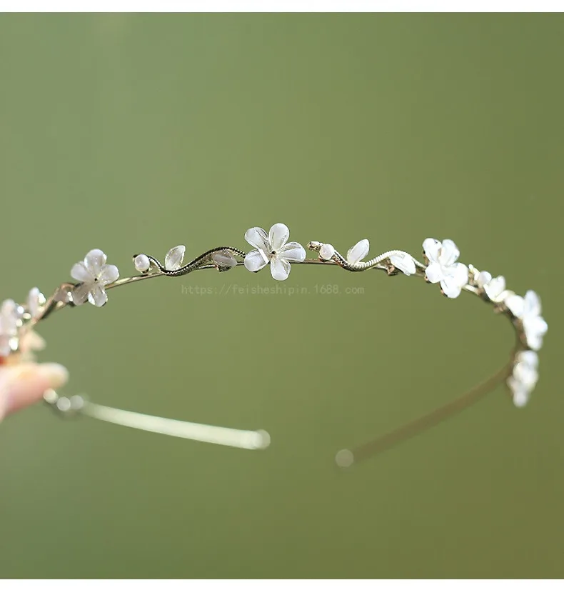 2026 Exquisite Elegant Pearl Rhinestone Flower Hairbands Headband Women Girls Hair Head Hoop Band Accessories Headdress Headwear