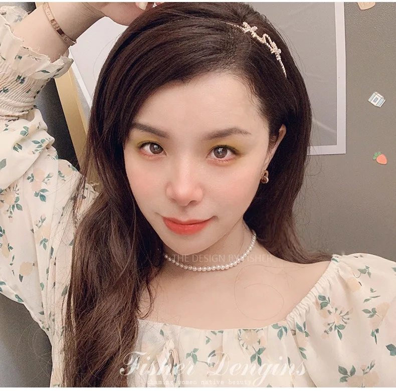 2026 Exquisite Elegant Pearl Rhinestone Flower Hairbands Headband Women Girls Hair Head Hoop Band Accessories Headdress Headwear