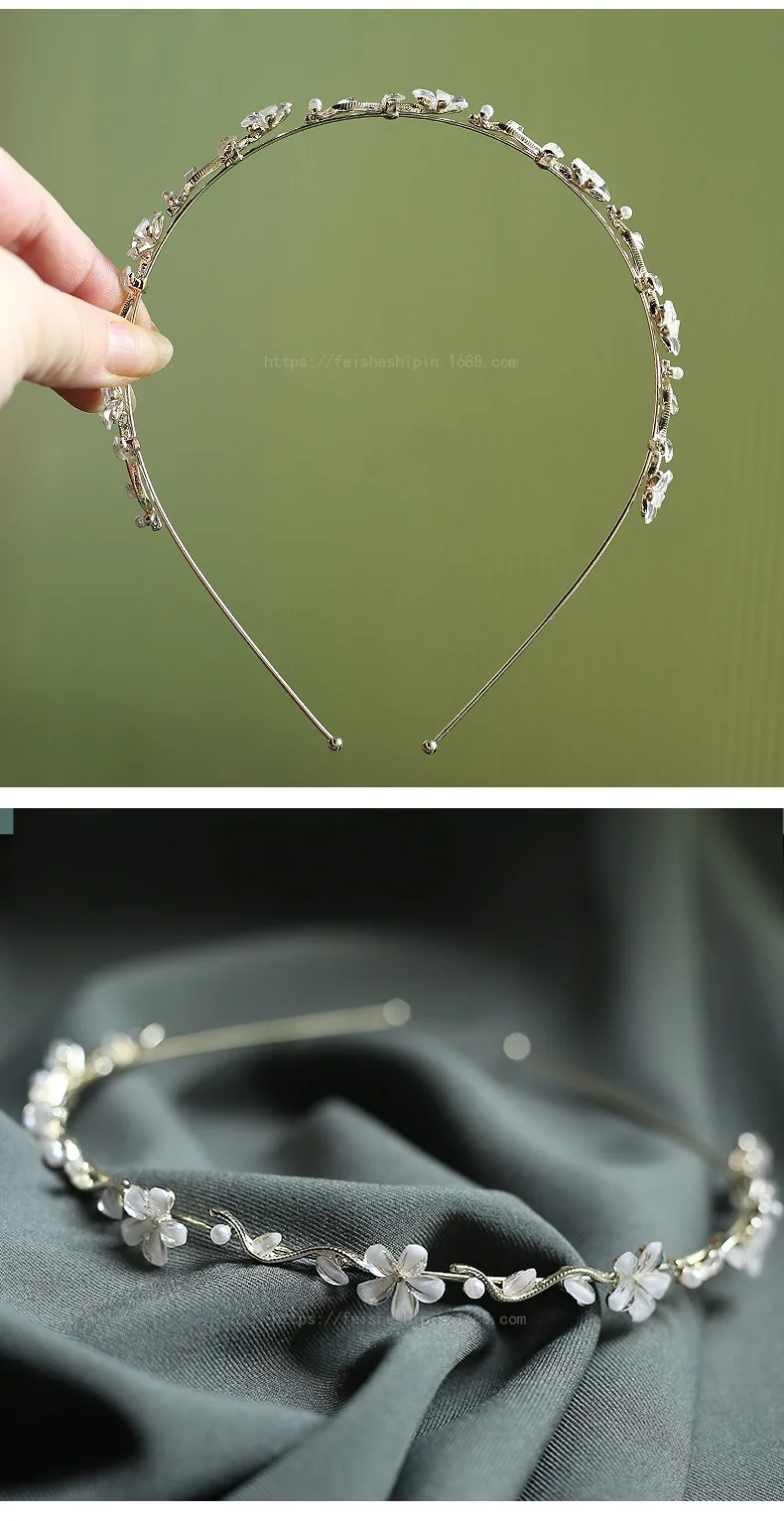 2026 Exquisite Elegant Pearl Rhinestone Flower Hairbands Headband Women Girls Hair Head Hoop Band Accessories Headdress Headwear