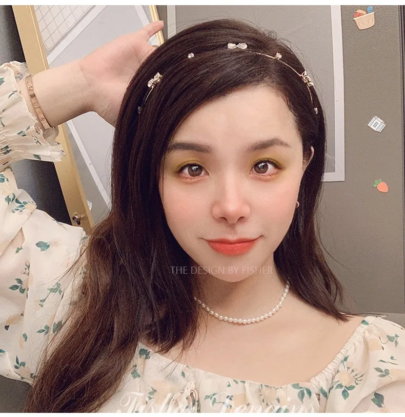 2026 Exquisite Elegant Pearl Rhinestone Flower Hairbands Headband Women Girls Hair Head Hoop Band Accessories Headdress Headwear