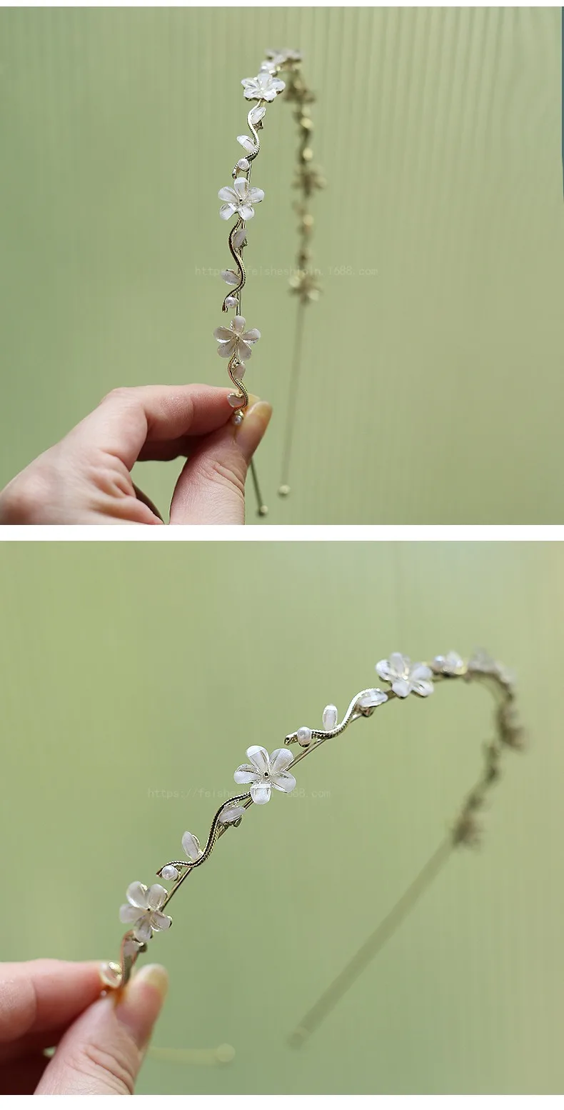 2026 Exquisite Elegant Pearl Rhinestone Flower Hairbands Headband Women Girls Hair Head Hoop Band Accessories Headdress Headwear
