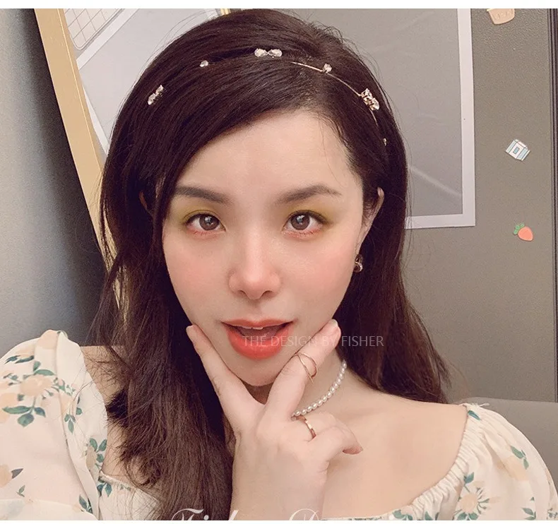 2026 Exquisite Elegant Pearl Rhinestone Flower Hairbands Headband Women Girls Hair Head Hoop Band Accessories Headdress Headwear