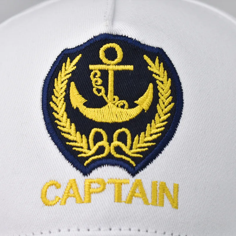 Men Women Baseball Caps Nautical Marine Sailor Navy Captain Hats Adjustable Cotton Hat for Party Performance Costume Cosplay Y2K