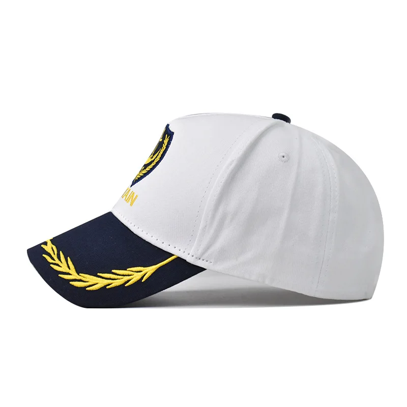 Men Women Baseball Caps Nautical Marine Sailor Navy Captain Hats Adjustable Cotton Hat for Party Performance Costume Cosplay Y2K