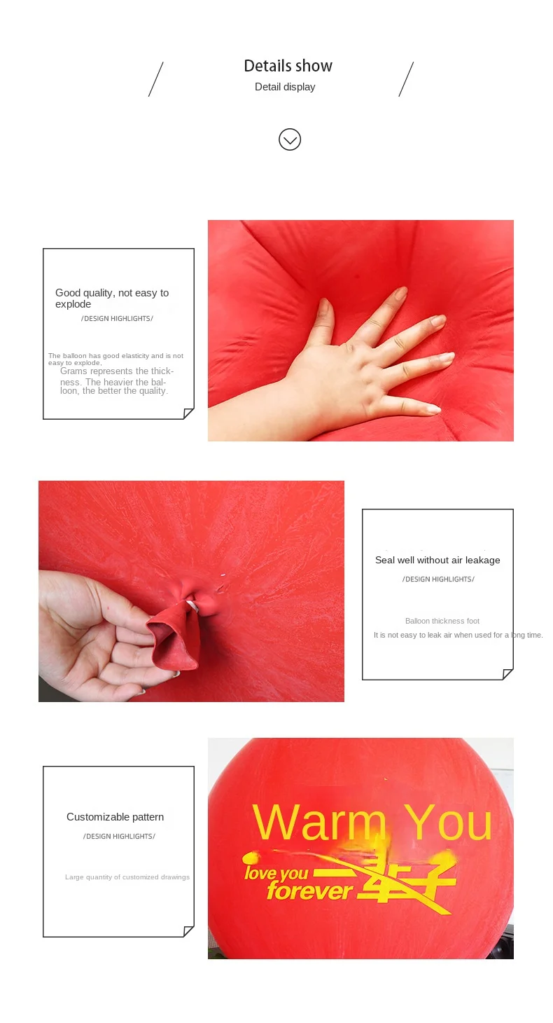 Latex Super Large Balloon 48/72/96/120 Inch Round Weather Balloon Explodes at Opening Ceremony White Groundburst Ball