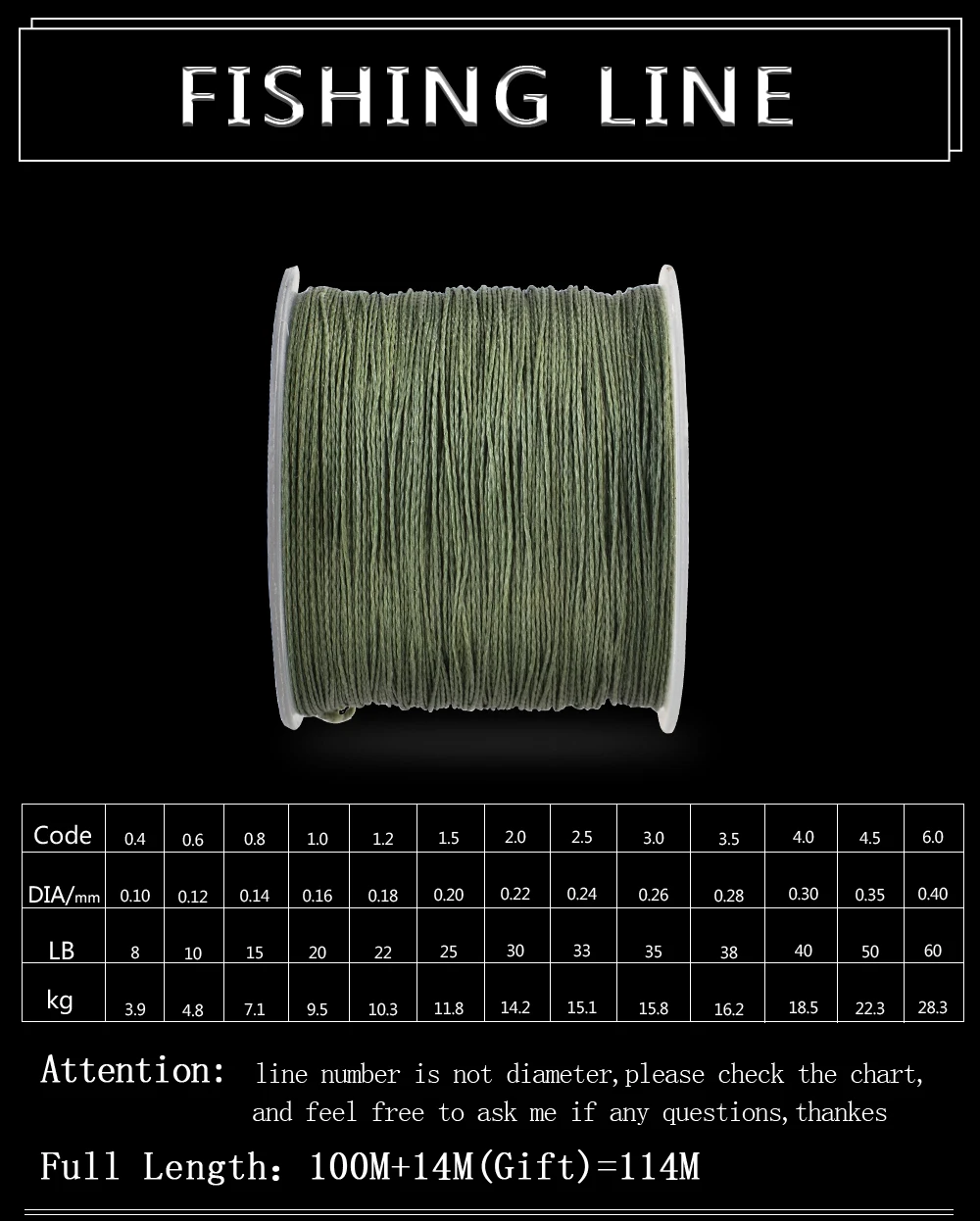 114M PE Line Fishing Wire Multifilament Braided Fishing Line 8-60LB Fishing Line Japan 4 Wire Multifilament Line Fishing Thread