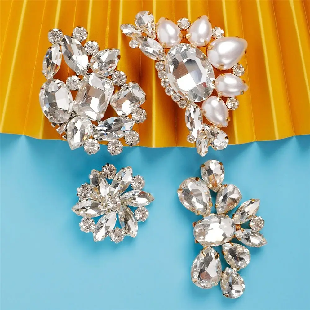 2pcs Women Lady Shoe Clip Fashion Buckle Shoes Decorations Charms Jewelry Rhinestones Crystal Wedding Bride Shoes High Heel