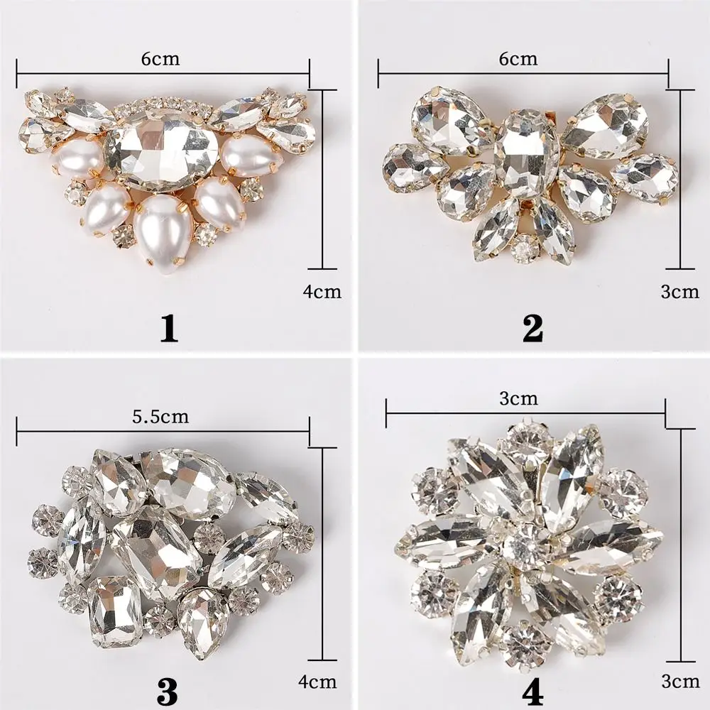 2pcs Women Lady Shoe Clip Fashion Buckle Shoes Decorations Charms Jewelry Rhinestones Crystal Wedding Bride Shoes High Heel