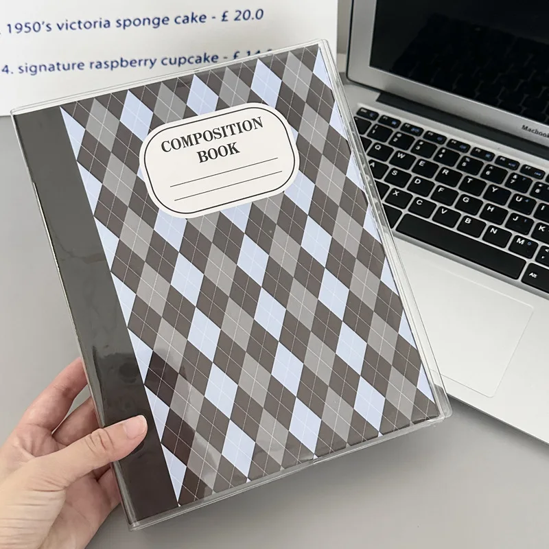 SKYSONIC A5 Cream Diamond Pattern Photo Album Collect Book Kpop Binder Cover Postcards Ring Organizer DIY Refills Suppliers