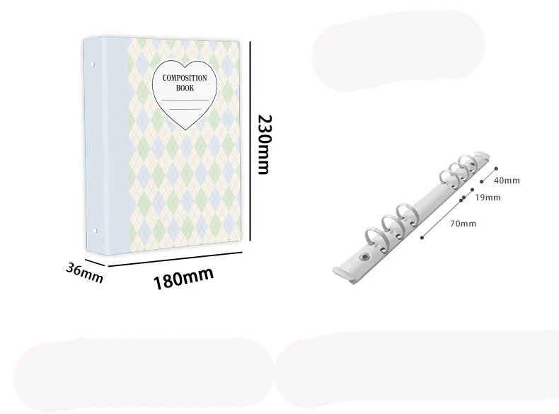SKYSONIC A5 Cream Diamond Pattern Photo Album Collect Book Kpop Binder Cover Postcards Ring Organizer DIY Refills Suppliers