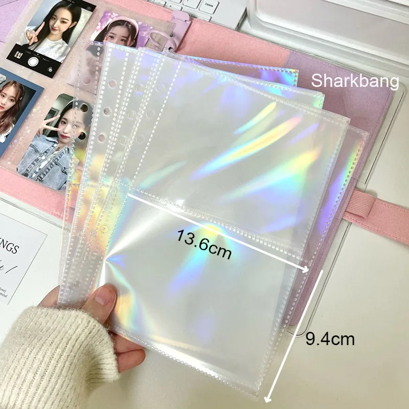SKYSONIC A5 Cream Diamond Pattern Photo Album Collect Book Kpop Binder Cover Postcards Ring Organizer DIY Refills Suppliers