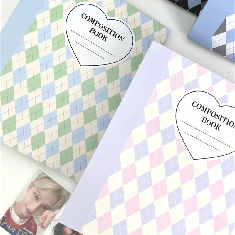 SKYSONIC A5 Cream Diamond Pattern Photo Album Collect Book Kpop Binder Cover Postcards Ring Organizer DIY Refills Suppliers