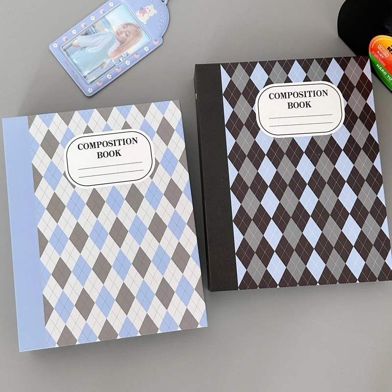 SKYSONIC A5 Cream Diamond Pattern Photo Album Collect Book Kpop Binder Cover Postcards Ring Organizer DIY Refills Suppliers