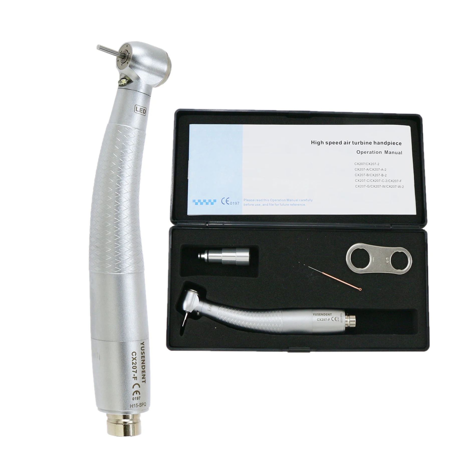 COXO Dental High Speed Handpiece Dental Turbine LED Fiber Optic Handpiece CX207 Fit KAVO NSK WH Dentistry Products Dentist Tools