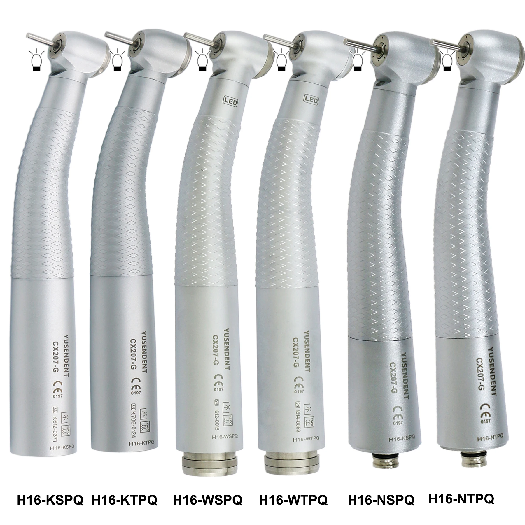 COXO Dental High Speed Handpiece Dental Turbine LED Fiber Optic Handpiece CX207 Fit KAVO NSK WH Dentistry Products Dentist Tools
