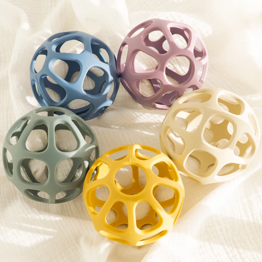 Newest Silicone Big Ball Baby Teether Toys Creative Teething Infant Chewing Toy Indoor Fidget Toys Parent-Child Interaction Gift