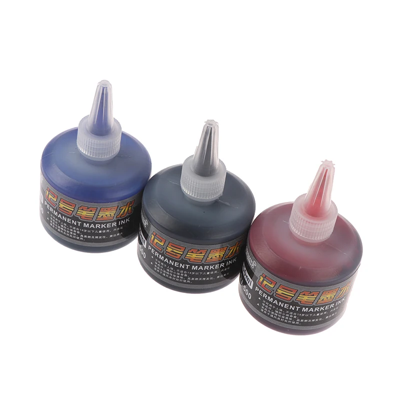 1PCS 50ml Permanent Instantly Dry Graffiti Black Blue Red Oil Marker Pen Refill Ink for Marker Pens
