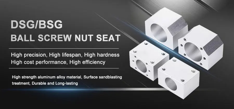 DSG12H 22mm/24mm Mounting Bracket CNC Parts 1204 Ballscrew Aluminum Nut Housing Holder Fits For SFU1210/SFU1204 RM1204