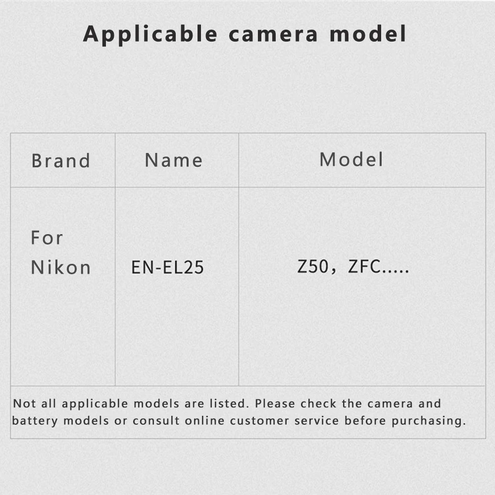 EP-5G EN-EL25 ENEL25 EN-EL25a Dummy Battery AC Adapter for Nikon Z fc Zfc Z30 Z50 camera external power adapter