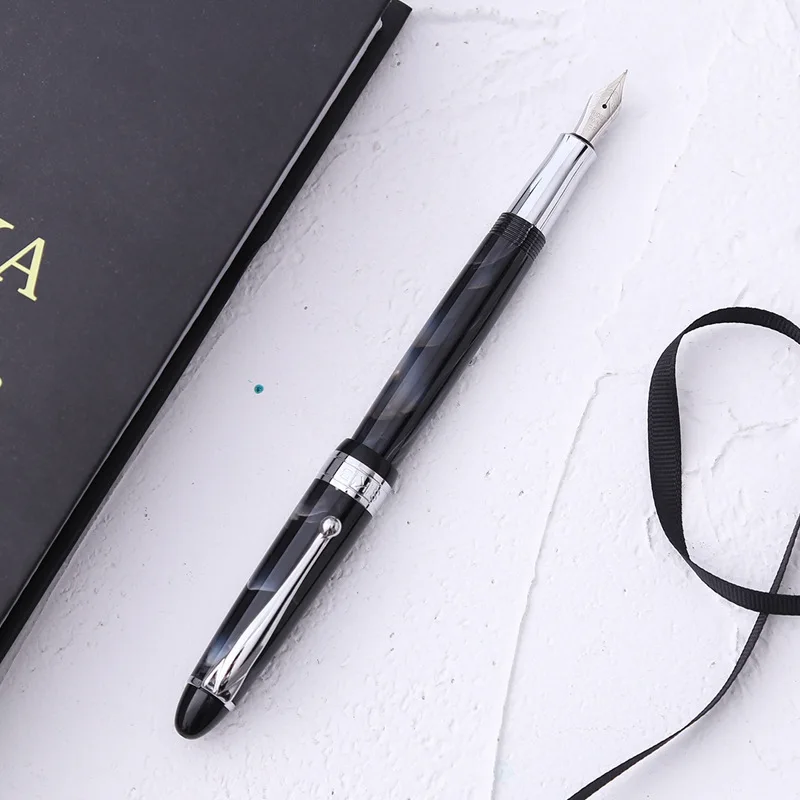 2023 New Arrivel Luxury Acrylic Blue Fountain Pen High Quality Metal Inking Pens for Office Supplies School Stationery Pen