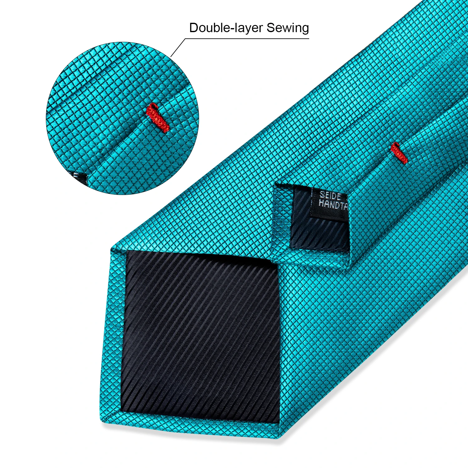 Teal Blue 8cm Wide Ties For Men Wedding Accessories Men Tie Set Gift Pocket Square Cufflinks Corbatas Para Hombre