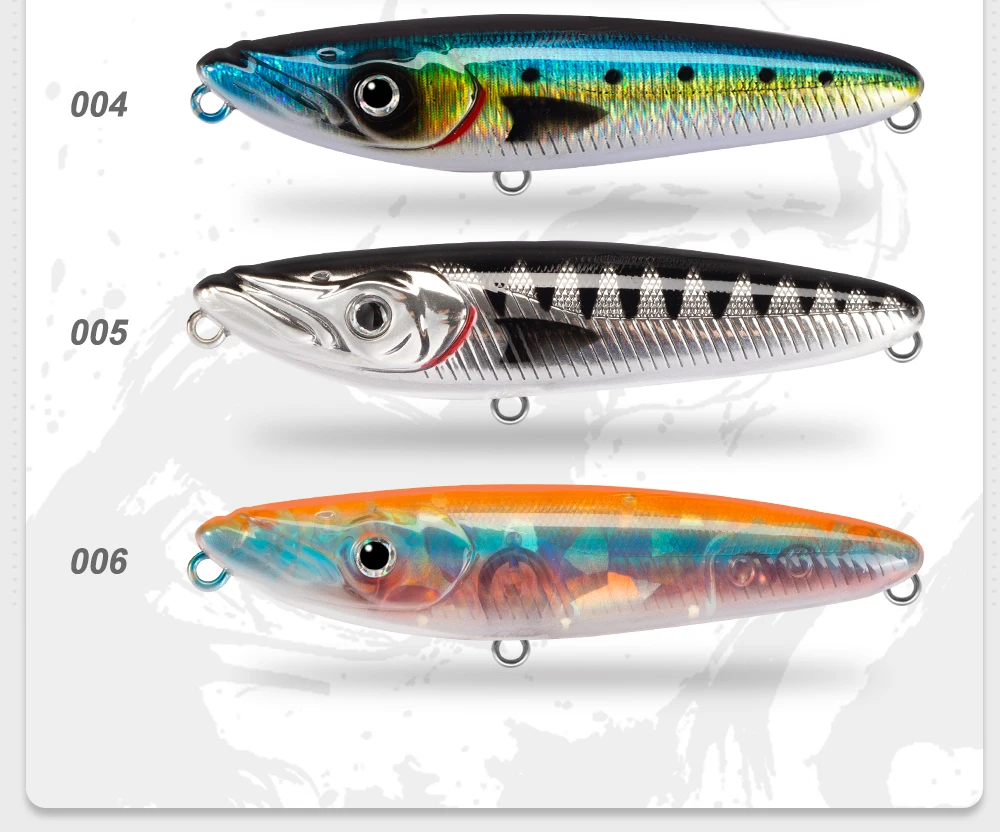 D1 Fishing Topwater Bait Surface Lure 70mm/140mm Walk The Dog Pencil Floating Stickbaits For Bass Trout Accesorios