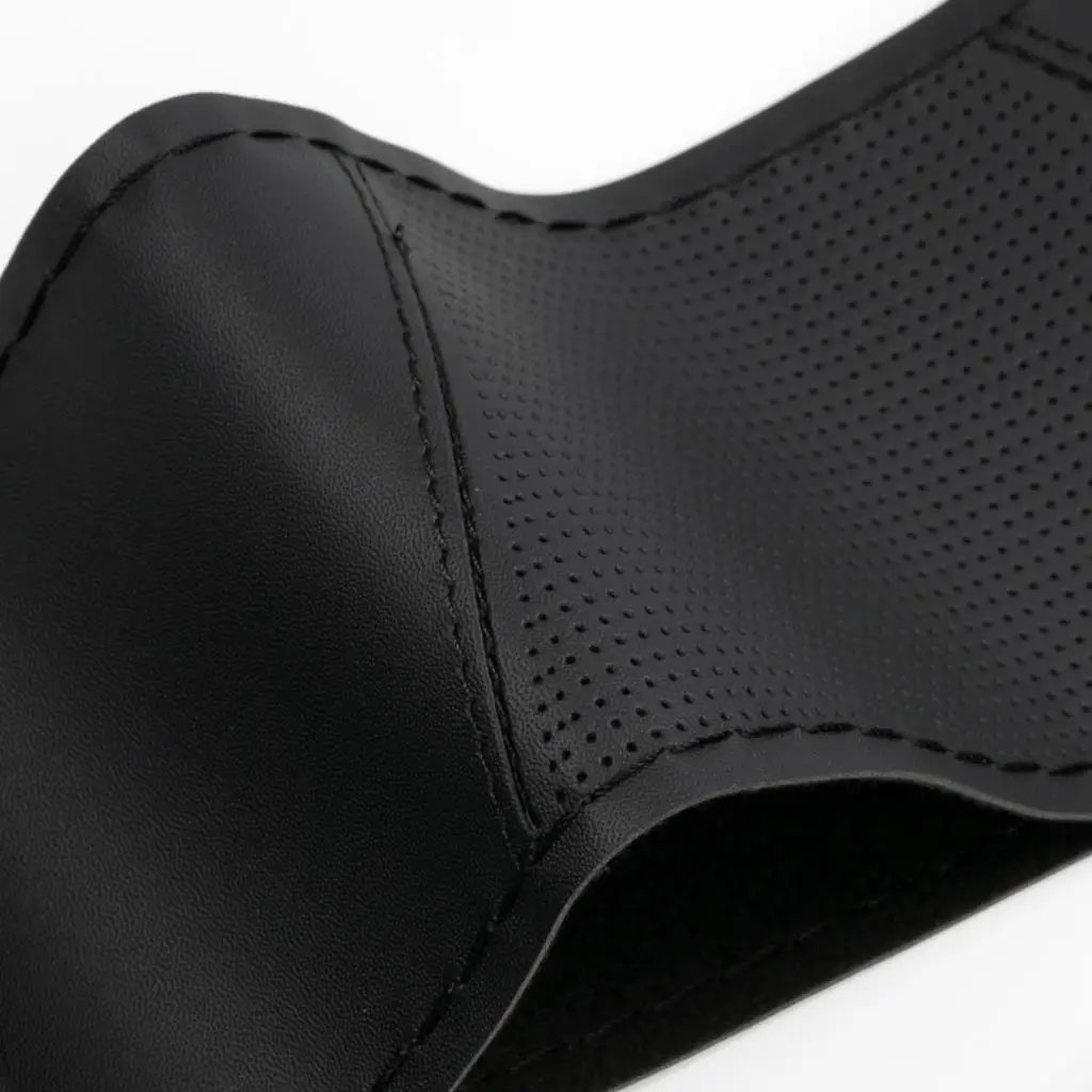 Black/Red/Blue Leather DIY Car Steering Wheel Cover Protection Needle 38cm 15" Sticker Genuine Accessories Styling Seat Silicone