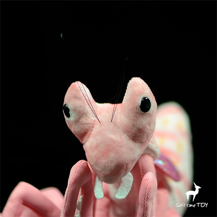 Orchid Mantis High Fidelity Anime Cute Plushie Chinese Mantid Plush Toys Lifelike Animals Simulation Stuffed Doll Kawai Toy Gift