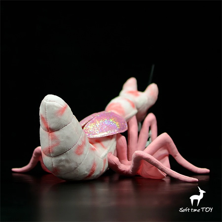 Orchid Mantis High Fidelity Anime Cute Plushie Chinese Mantid Plush Toys Lifelike Animals Simulation Stuffed Doll Kawai Toy Gift