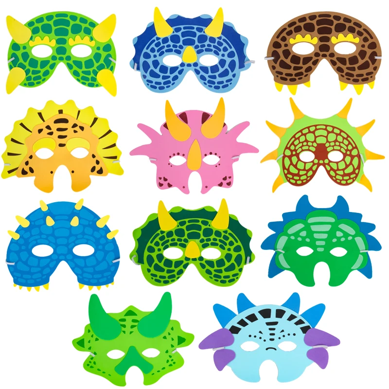 Dinosaur Party Favor Kids Birthday Dinosaur Masks Bracelet Keychain Ring Tattoo Sticker for Boy Dinosaur Birthday Party Supplies