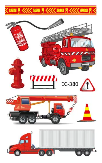 Cars and Trucks Temporary Tattoos for Kids Construction Vehicle Themed Fake Tattoo Excavator Stickers Boys Birthday Party Gifts