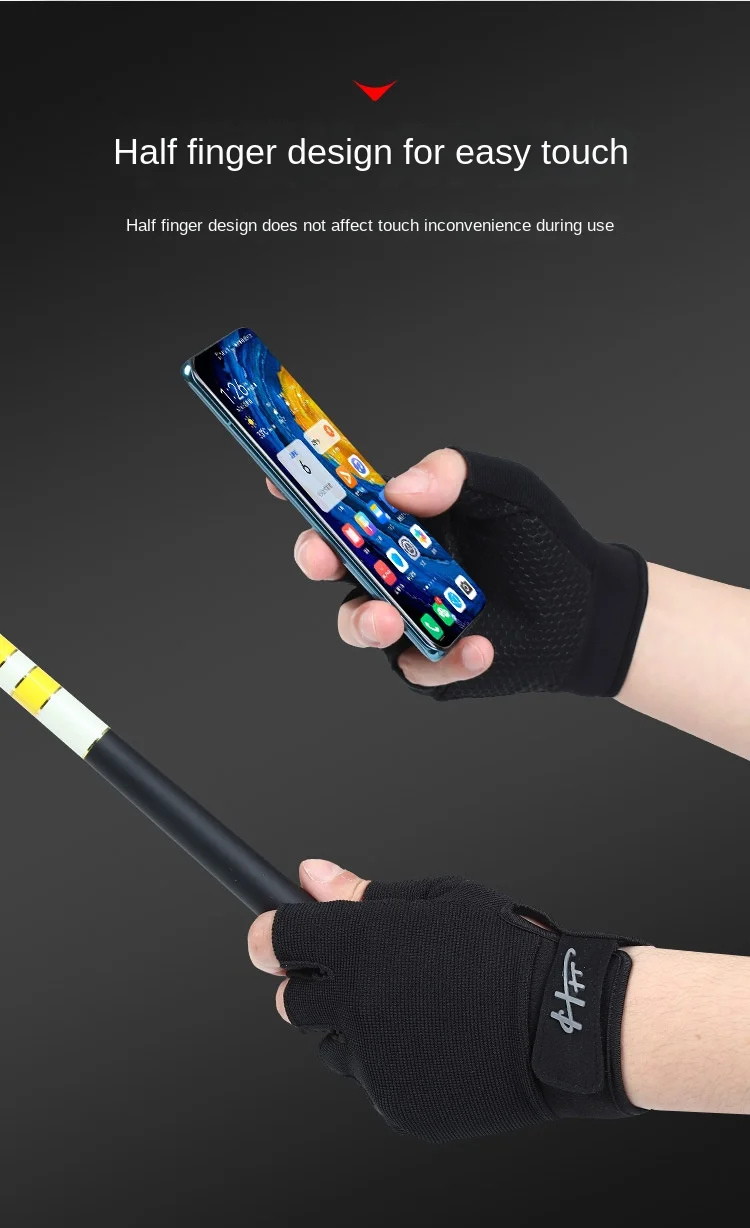 Unisex Fishing Gloves Non-Slip Breathable Ultrathin Waterproof Half Finger Glove Camping Fishing Carp Equipment Guantes De Pesca