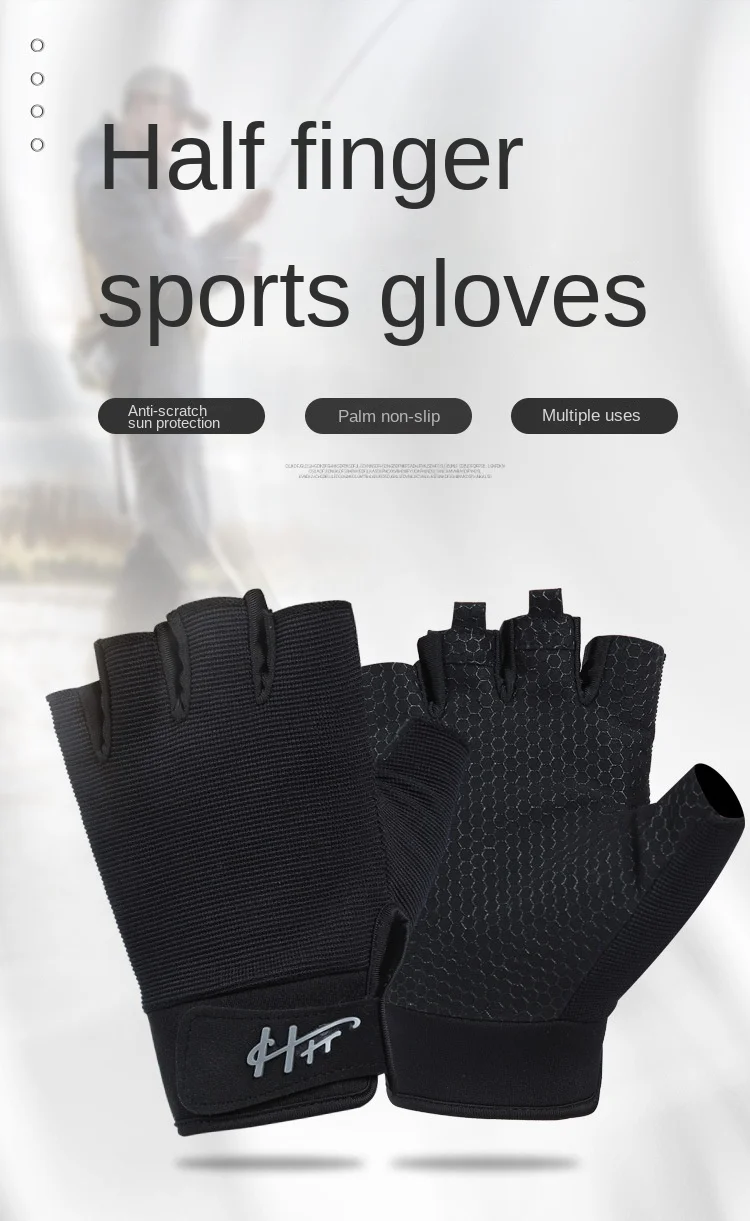 Unisex Fishing Gloves Non-Slip Breathable Ultrathin Waterproof Half Finger Glove Camping Fishing Carp Equipment Guantes De Pesca