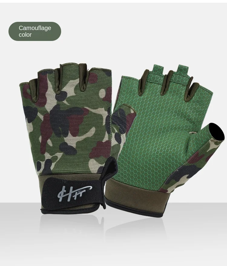Unisex Fishing Gloves Non-Slip Breathable Ultrathin Waterproof Half Finger Glove Camping Fishing Carp Equipment Guantes De Pesca