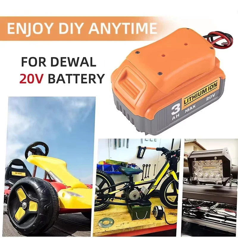 Battery Adapters For Makita/Bosch/Milwaukee/Dewlt/Black&Decker 18V Power Connector Adapter Dock Holder 14 Awg Wires
